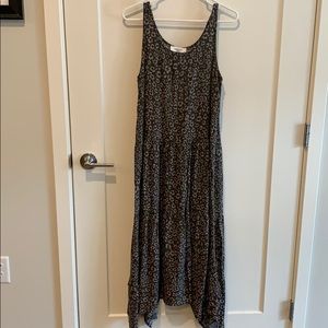 Gray Leopard print Maxi Dress